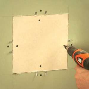 cut and replace larger sections of damaged drywall