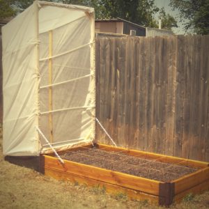no room for a greenhouse? You can cover your raised bed gardens