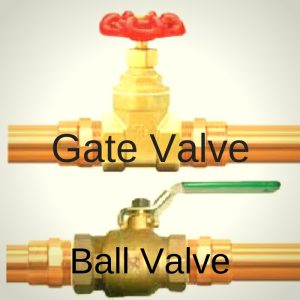 commonly used water heater turnoff valves